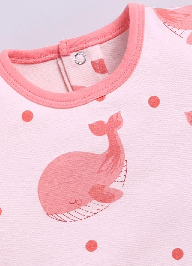 Image of BABY GO Baby Boys & Baby Girls Clothing Set | Summer Co-Ord Set for Baby | Printed 100% Cotton Half Sleeve T-Shirt & Shorts Combo | Soft Cotton Casual Wear Outfit for Infants & Toddlers Pack of 2