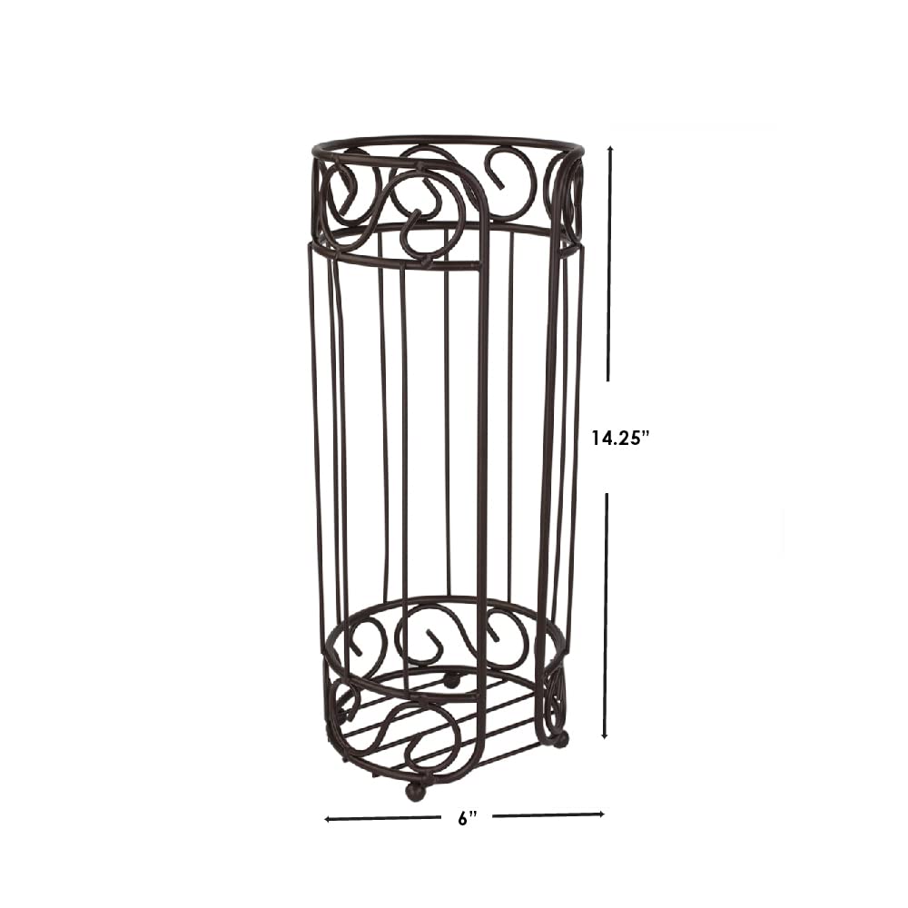 Home Basics TH10661 Porta Carta igienica, Finitura Bronzo