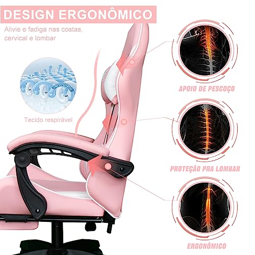 Cadeira Ergonomica Gamer (Rosa)