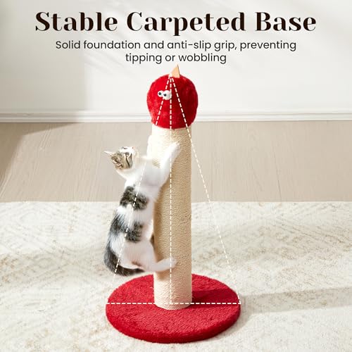 Rascador para gatos torre con base estable y sisal natural miniatura 4