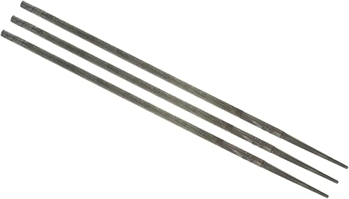 PATIKIL Limas de motosierra de 0.217 in, 1 juego3 piezas de rodamientos redondos de acero para afilar cadenas de motosierra para carpintería de