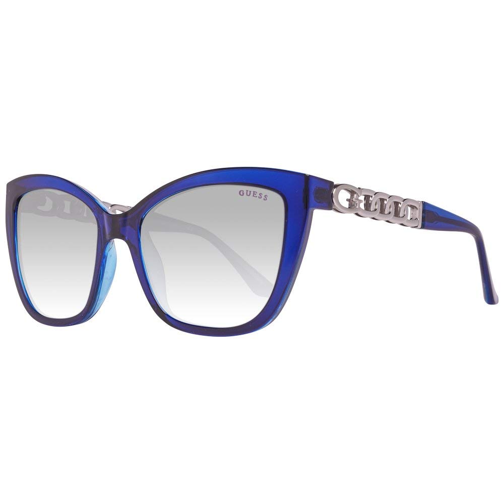 Cat Eye Women's Sunglasses, Blue with Grey Gradient Lenses GU7571 90B Lens 55mm