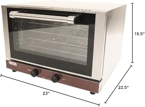 Miniatura 9 de Kratos 29M-002 - Horno de convección comercial de medio tamaño para encimera  Capacidad para 4 sartenes de hojas de tamaño medio, interior de 1.5
