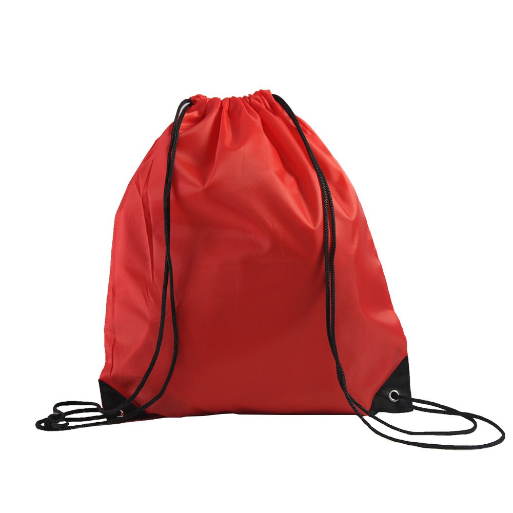 LH LIHI BAG 20 Pack Ripstop Drawstring Backpack，Party Favors Goody s Bulk，Red
