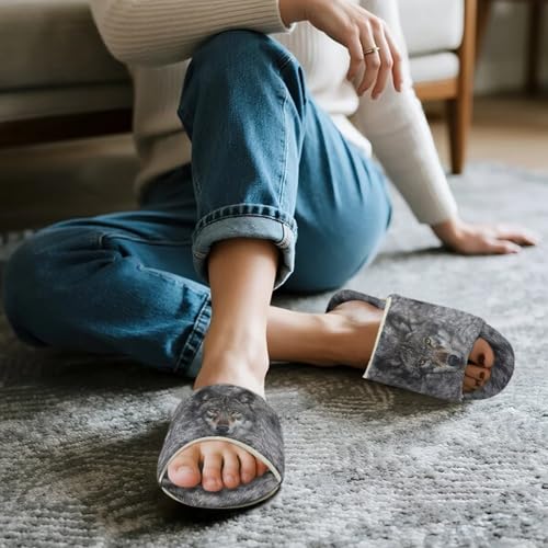 Open Toe Wam Slippers for Women Men Bedroom Slippers Warm House Shoes Indoor for Unisex3