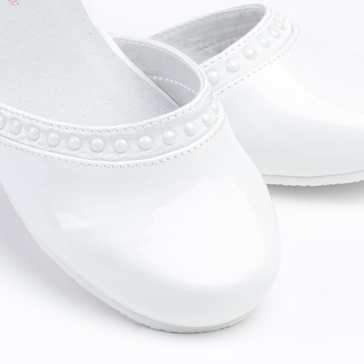 WK Mädchen Klettverschluss Halbschuhe mit Lederinnensohle | Kommunion | Elegant | Für eine kleine Prinzessin