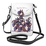 [Turgay] ウマ娘 ライスシャワー スマホポーチ本革 ショルダーバッグ 薄い レディース メンズミニポーチ 人気 財布 斜め掛け バッグ 高い19cm*幅12.5cm*厚4cm