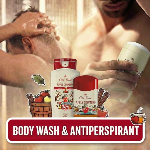 Image of Old Spice Dry Feel Antiperspirant Deodorant for Men, Fallidudes Limited Edition, 24 /7 Frightful Freshness and Odor Protection, Apple Crumbro with Apple Cider Scent, 3.0 oz