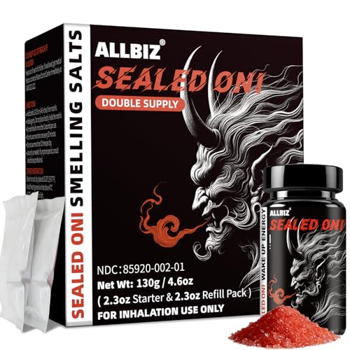 ALLBIZ Potent Smelling Salts – Water/Pre-Activated Ammonia Inhalant for Instant Energy & Focus – for Hockey, Football, Weightlifting & Powerlifting – 4.6 Ounce (Pack of 1)
