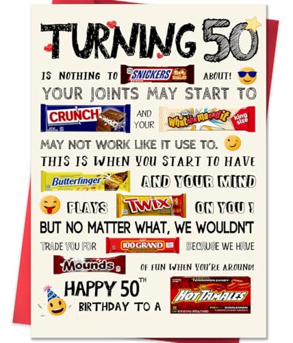ACHICGIRL Carte cadeau 50e anniversaire