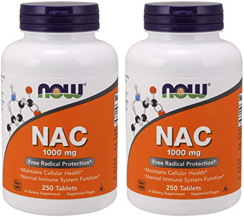 Now NAC 1000 mg, 250 Tablets, (Pack of 2) - N Acetyl Cysteine