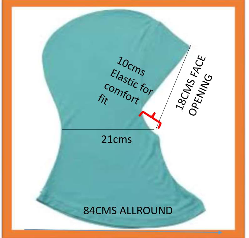 Image of TCP Women's Ninja Beige Jersey Cap, under scarf Neck Covering Hijab Tube cap Age 16+ years