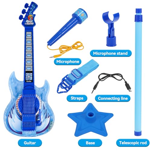 image for Milk Frog Guitar and Microphone Play Set for Boys New Upgrade,Karaoke 