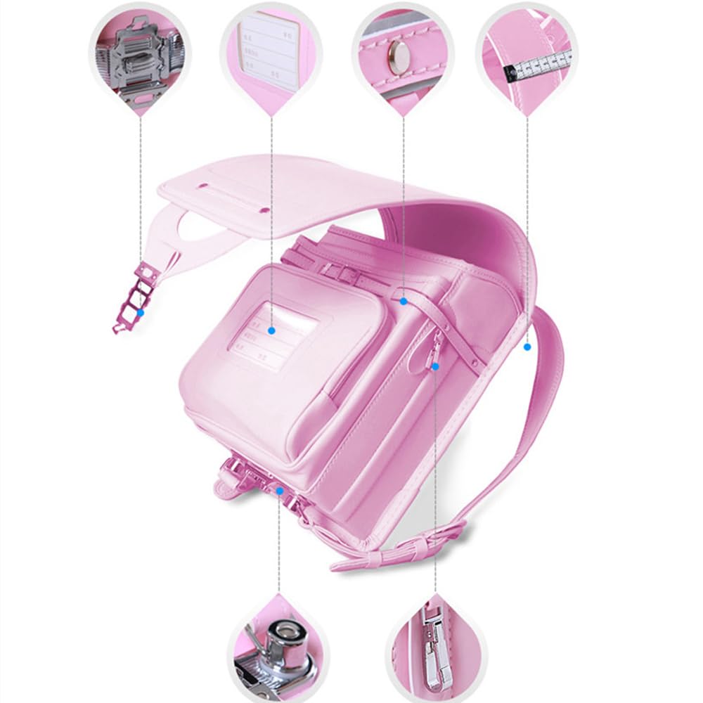 Star-Wind Ransel Randoseru automatico Giapponese Borse di Scuola per ragazzi ragazze Senior PU pelle leggera Pioggia Copertura