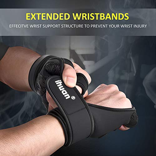 Ihuan Weight Lifting Gym Workout Gloves With Wrist Wrap Support For Men & Women thumb #2