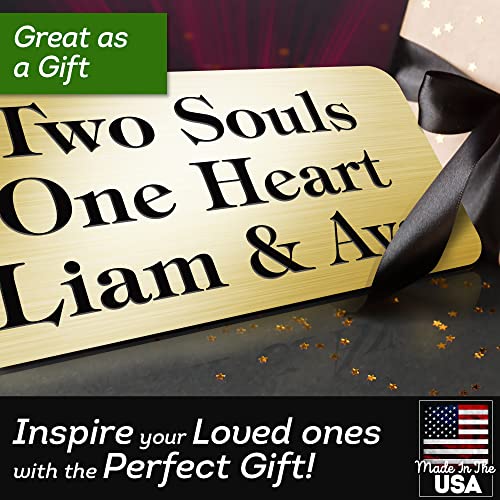 Engraved Name Plate, Personalized Name Plaque - 3X6 Inch, 18 Colors, 4 Corner Styles, 12 Fonts Styles, 5 Mounting Options - Made By My Sign Center, Usa #TOP6