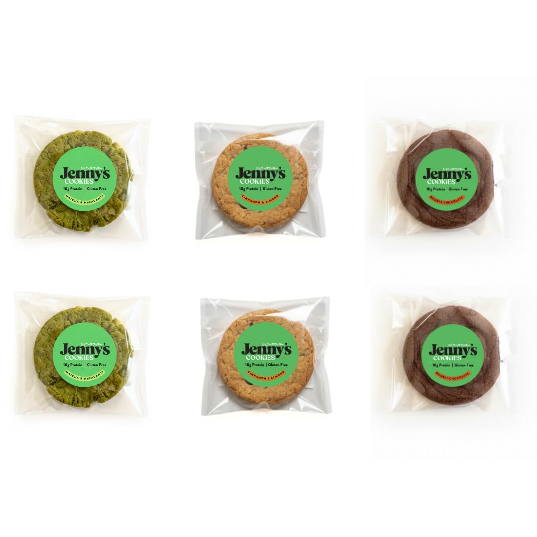 Amazon.co.jp: Jenny's Cookies プロテインクッキー お試しセット 6枚