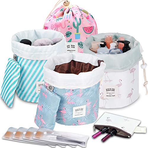 ANDERK 4 Piezas Neceser Viaje Mujer Bolsa Aseo Neceser Niña, Bolsas de Cosméticos, Neceser Mujer Maquillaje