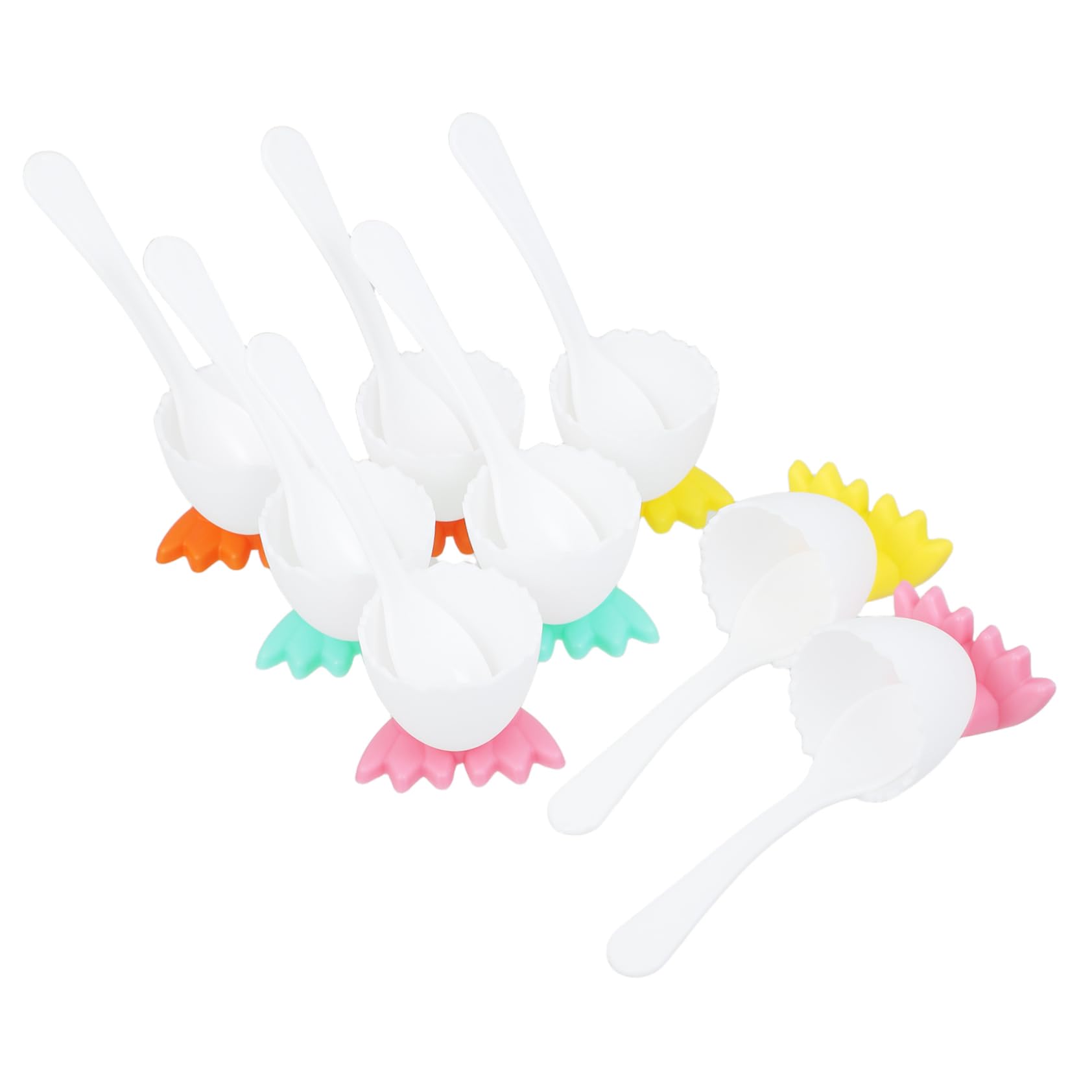 Healifty Egg Coasters 8 Set Vintage Plastic Egg Holders for Hard Montessori Countertop Small