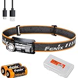 Fenix HM50R v2.0 Headlamp Bundle with Extra Backup Battery, 700 Lumen USB-C Rechargeable Lightweight with Red Light and Lumentac Battery Organizer
