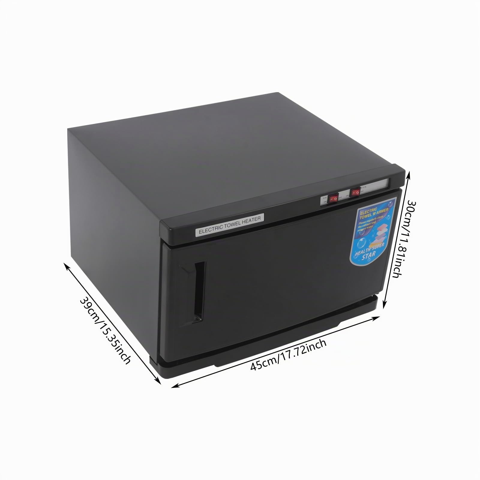 Scaldasalviette Scaldasalviette Comprime Asciugamani Asciugamani Caldo Cabinet Sterilizzatore Luce UV 25 L, Radiazione elettromagnetica +Riscaldamento, Spa E Bagno (Nero)