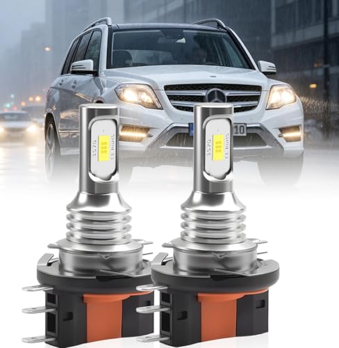 Luminavexel H15 LED Light Bulbs Hi/DRL 6500K Cool White 40W for Sprinter Golf 6 Golf VI MK6 Audi Mercedes Benz BMW OEM 64176 12580 PGJ23T1 Plug and Play 2-Pack