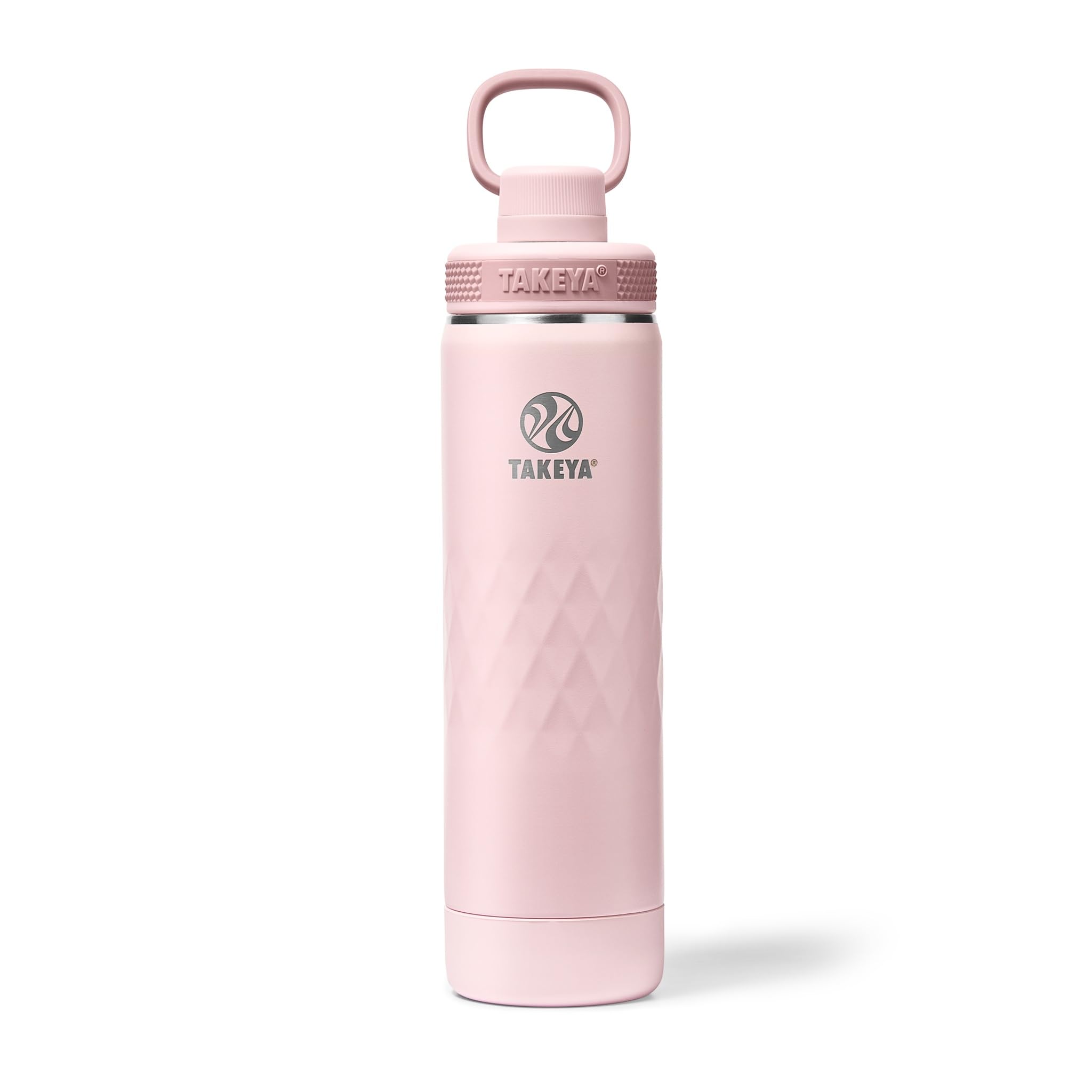 Takeya Sport 3-isolierte Edelstahl-Wasserflasche, auslaufsicher, schweißfest, BPA-frei, hält Getränke 36 Stunden kalt, 14 Stunden heiß, Pfingstrose