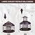 Squirrel Proof Bird Feeder with 3 Water Cups, 4.2LB Large Capacity Outdoor Hanging Bird Feeder with Metal Cage, One-Piece Design No Assembly Needed, Weather Resistant & Stylish for Garden, Yard