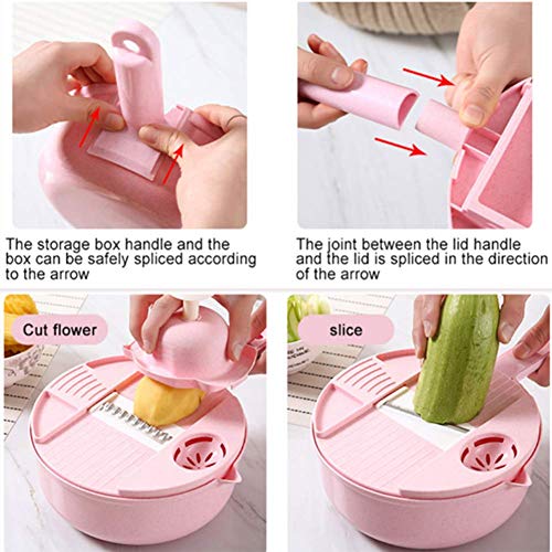 cortador de legumes picador, cortador de espiralizador de vegetais e triturador - ralador de juliana