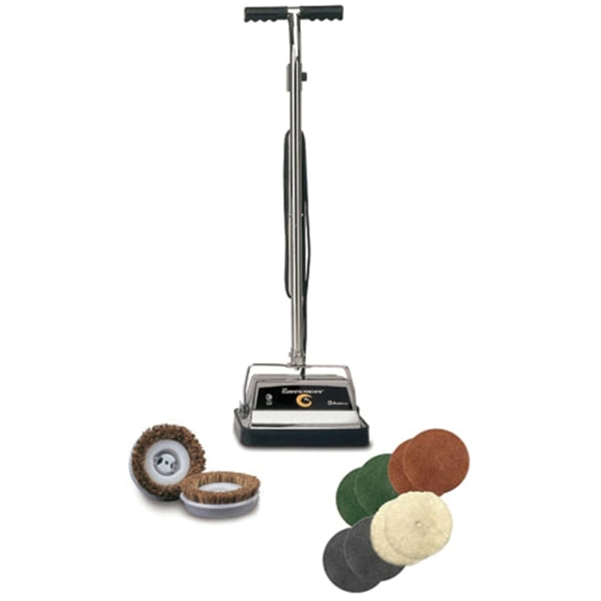 Koblenz P-1800 Pulidora de piso y pulidor, estropajo de piso de doble cepillo de 12 pulgadas, 2 velocidades, 3 juegos de almohadillas incluidos, máquina de limpieza de alfombras, máquina de limpieza