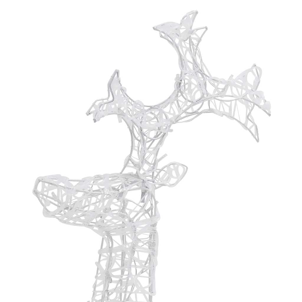 3er Set Rentier Weihnachtsdeko 100 cm Leuchtende Acryl Rentiere mit 90 LEDs Warmweiß für Garten und Wohnzimmer Dekoration