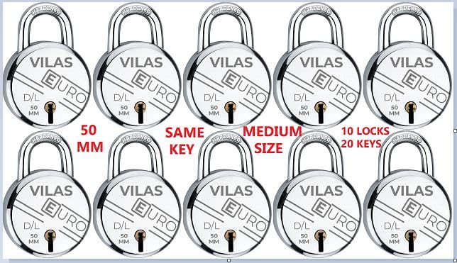 Same Common Key Lock (10 Lock Same Key[50MM](20KEYS)) Main Door Home Office Garage Padlock Medium Size (B0C8V8HB7K) Amazon Price History, Amazon Price Tracker