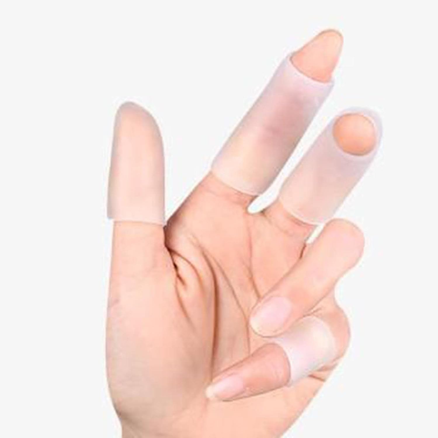 Silicone Cover Gel Finger Sleeve Protectors for Pain Relief, Cut Protection & Friction Reduction – Soft Flexible Reusable Finger Guards for Daily Use (3 PCS)-image-43