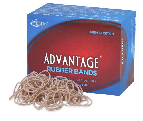 Alliance Rubber 26109 Advantage Rubber Bands Size #10, 1/4 lb Box Contains Approx. 925 Bands (1 1/4' x 1/16', Natural Crepe)