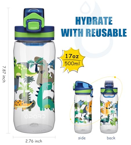 Image of Opard 17oz Kids Water Bottle with Leak Proof Flip-Top Lid, Reusable BPA-Free Tritan for School and Travel