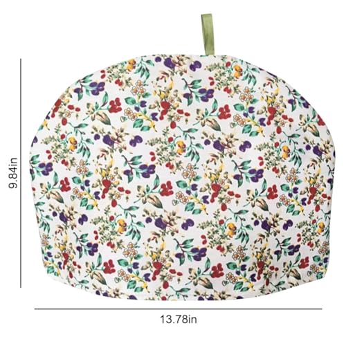 Image of Vintage Tea Cozies, Nature Cotton Tea Pot Warmer, Teapot Dust Proof Insulated Covers Tea Kettle Quilt for Kitchen Home Table Hotel Tea Party Restaurant (Colorful Fruits)