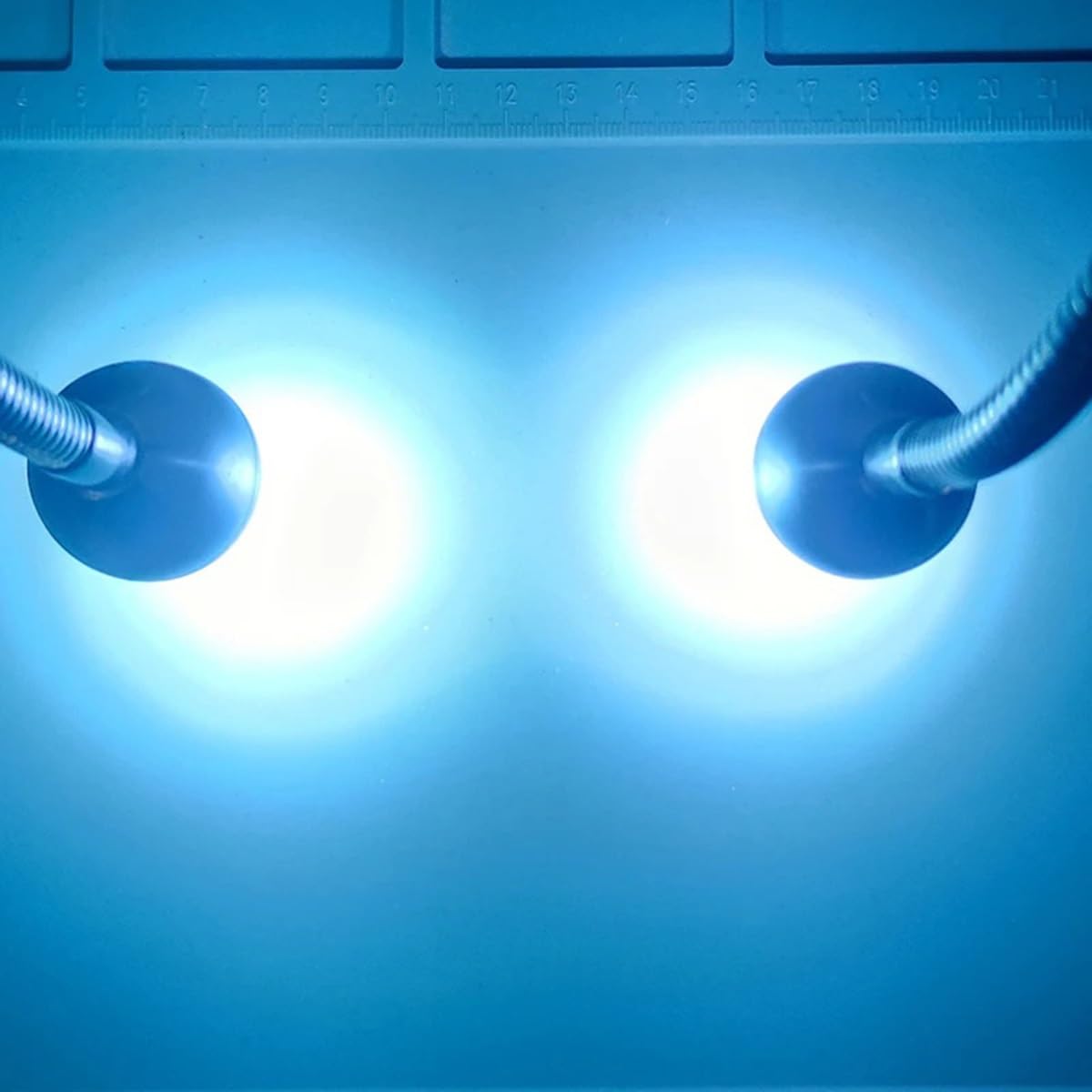 Accesorios Para Microscopios Foco de cuello de cisne doble, foco LED ajustable, lámpara iluminadora de pilar de 25/32 mm con cuello de cisne for microscopio estereoscópico, cámara digital Durabilidad