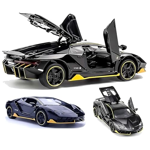 Image of Mini Steps Diecast Metal Pullback Car Toy for Kids - 1:32 Scale Mini Racing Car, Best Gift for Boys (Black)