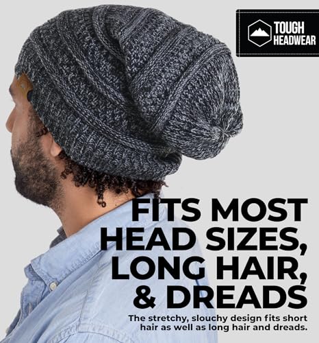 Image of Tough Headwear Slouchy Oversized Beanie Hat - Warm Winter Hats for Women - Stretch Fit Mens Beanie