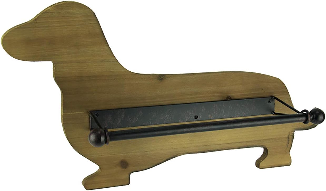 Wood Dog Shaped Wall Mounted Paper Towel Holder