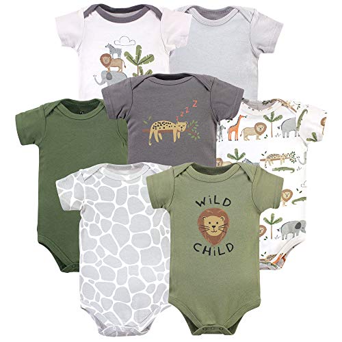Image of Hudson Baby Baby Boys' Cotton Bodysuits 7-pack