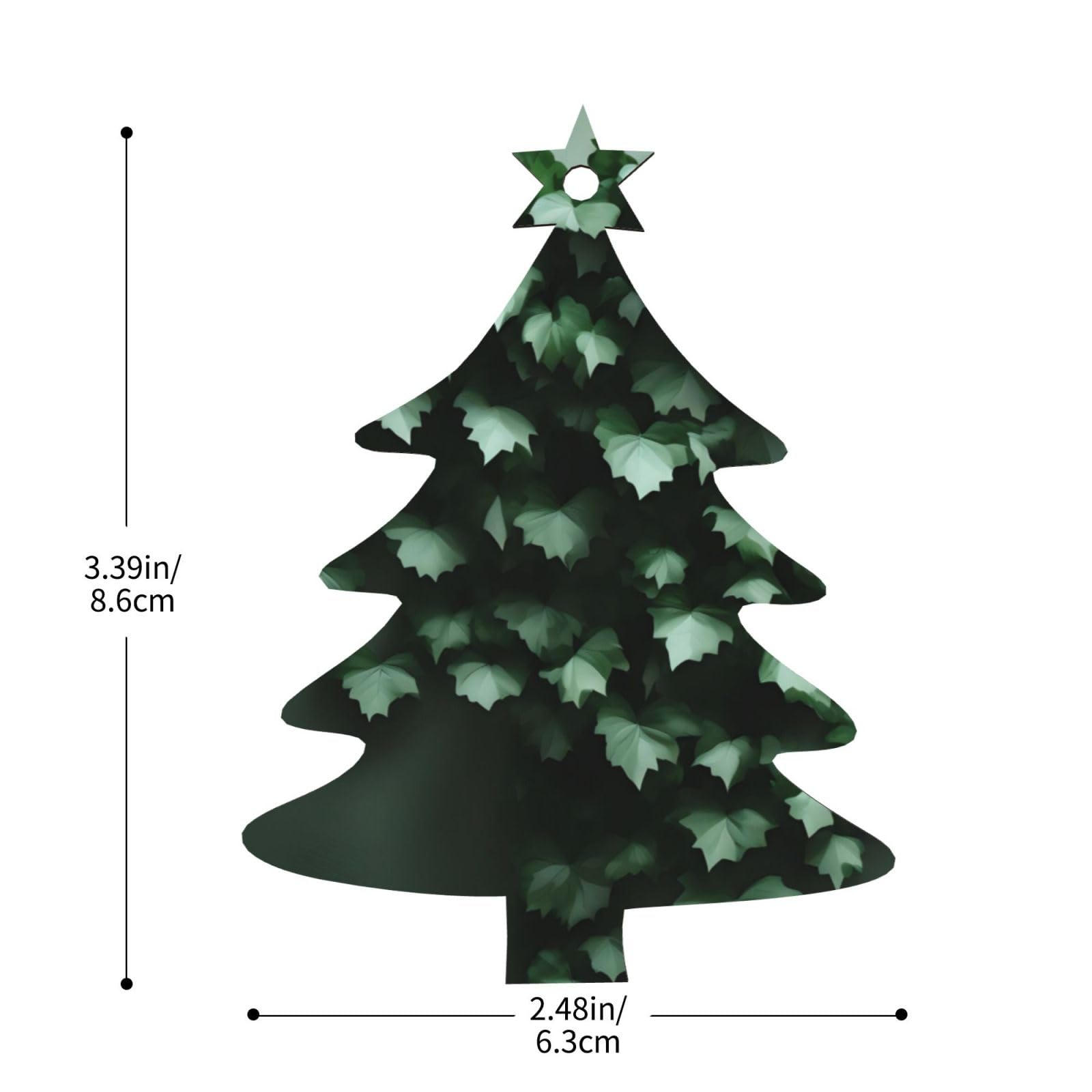 Sapin papier à suspendre (H40 cm) Fermeture Magnétique Vert - Boule et déco de sapin