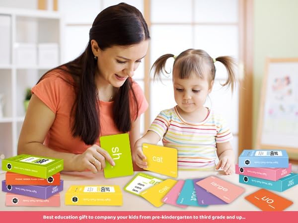 Miniatura 8 de 712 Palabras de vistatarjetas flash fonéticas, palabras de alta frecuencia Dolch & Fry, aprender a leer combinaciones CVC, sonidos de vocales