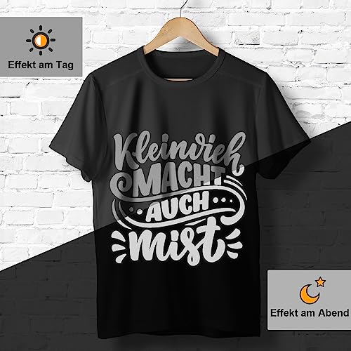 NANAPLUMS Reflektierende Plotterfolie Textil - Reflektierende Flexfolie Plotter Textil, Wärmeübertragung Vinyl für DIY T-Shirt, Taschen, Kleidung, Kissen(Hellgraue)