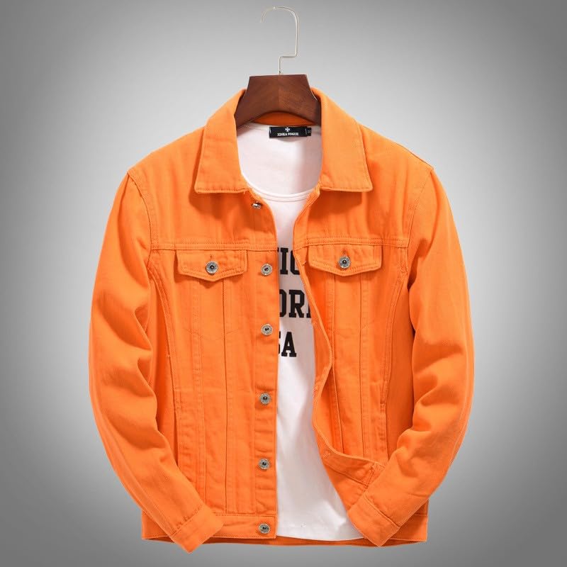 Image of Idopy Men`s Casual Cowboy Rugged Jean Denim Biker Trucker Jacket