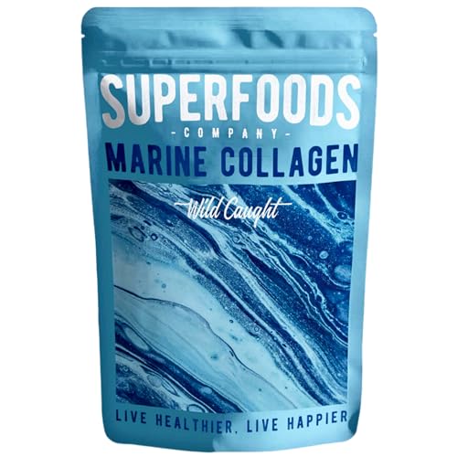 Hydrolysed Marine Collagen Powder - Protein Peptides for Skin, Hair, Nails & Joint Health - 100% Natural Halal Collagen Powder for Women and Men -300g