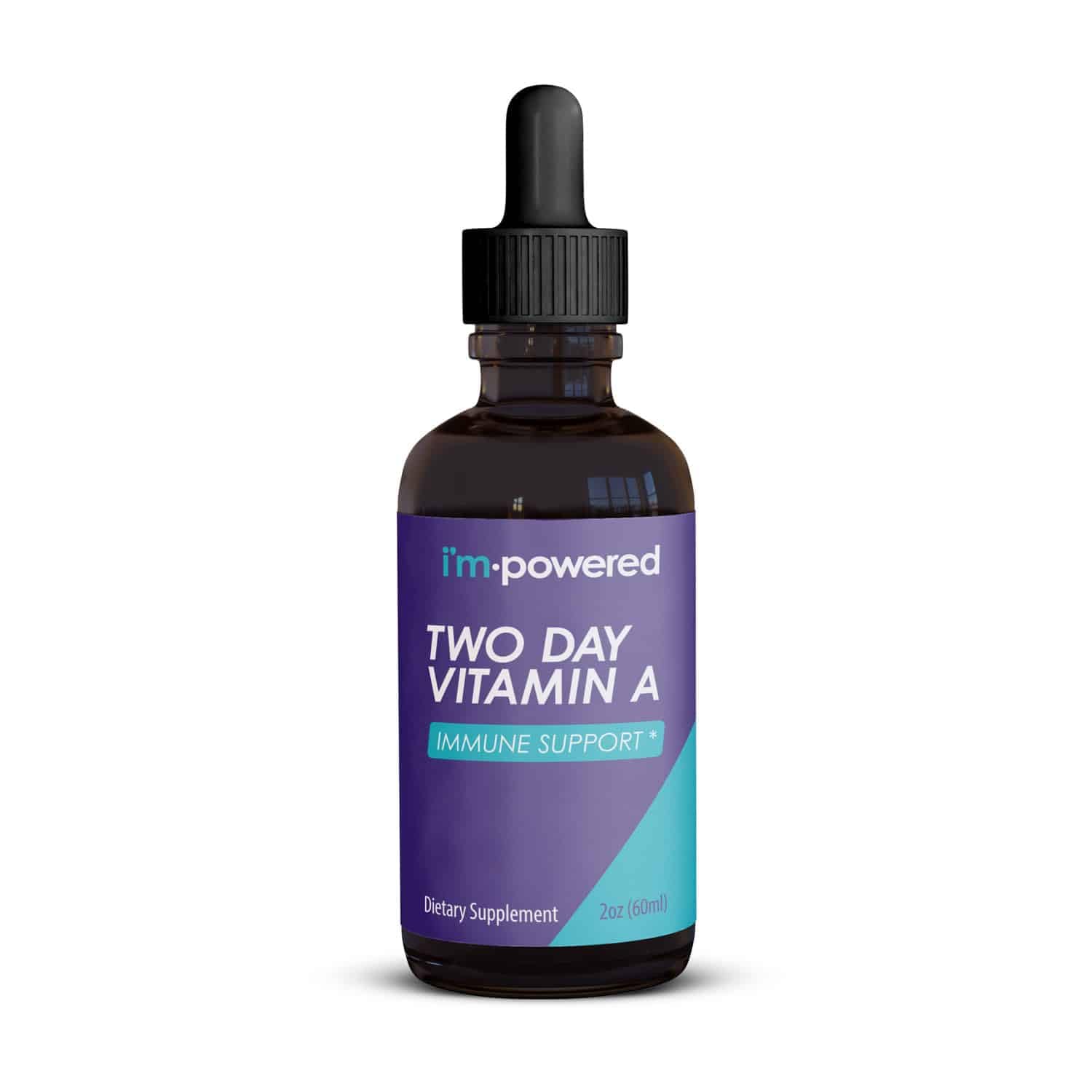 Two Day Vitamin A - 2 oz Natural Vitamin A Drops 400,000 IU per Serving (3 ml), Supports Immune Health