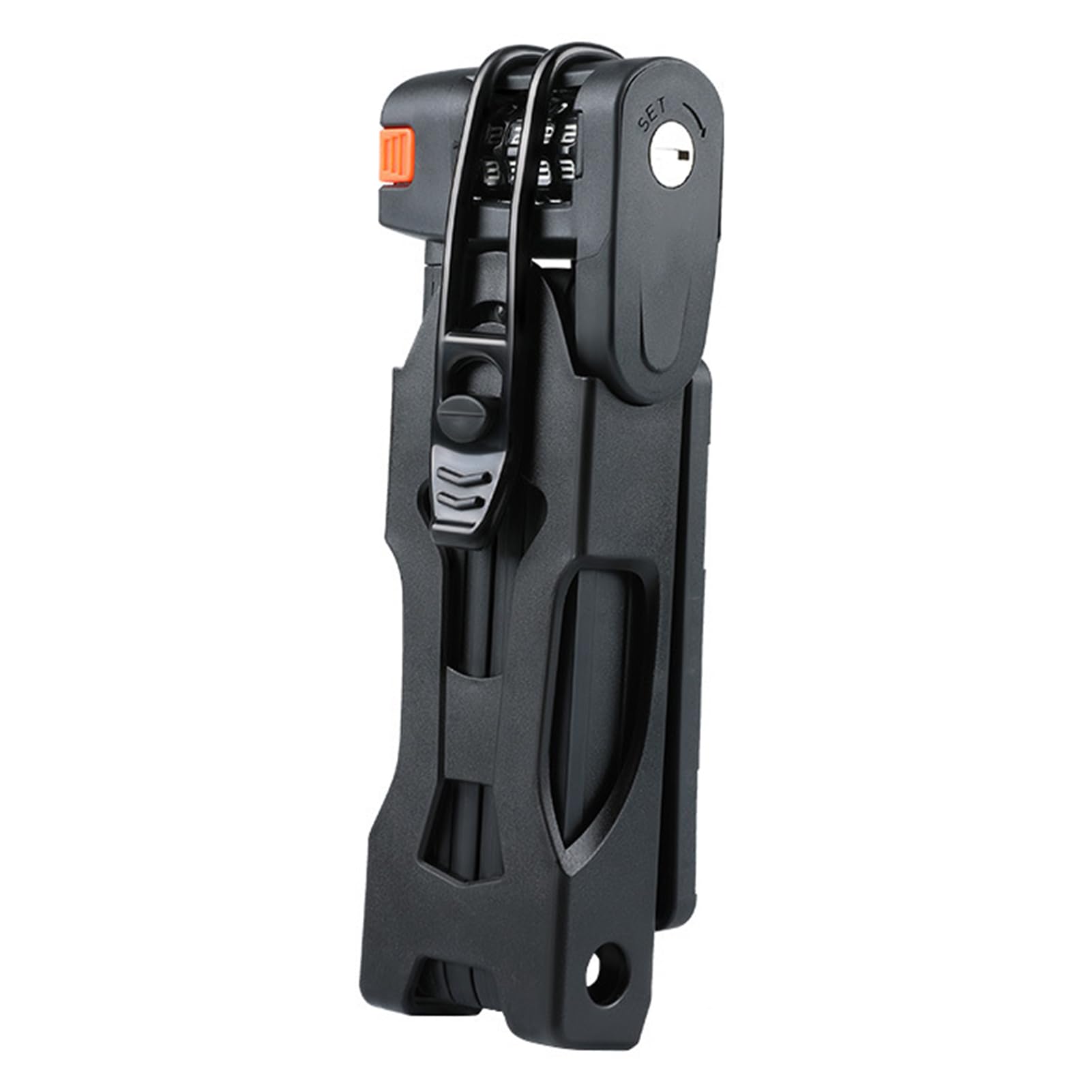 Lucchetto a combinazione per bicicletta, resistente, impermeabile, a 4 cifre, ripristinabile, pieghevole, per mountain bike, bici da strada, mountain bike, antifurto