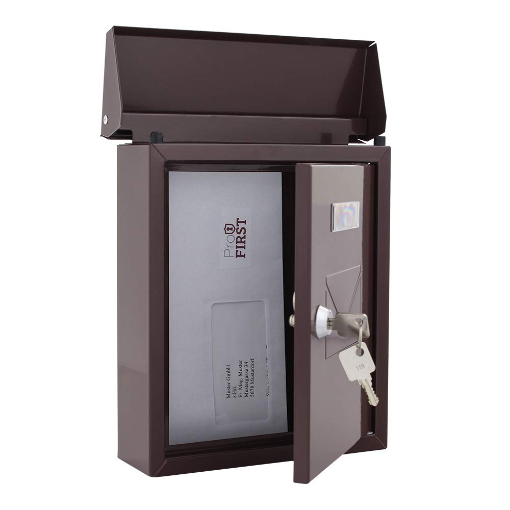 Profirst Boîte Aux Lettres Mail PM 250 En Acier Marron