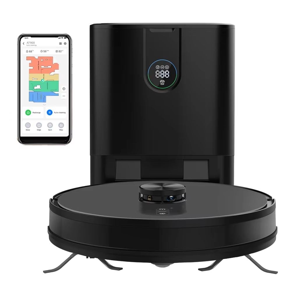 ProRobo P50 Robot Vacuum Cleaner, 6500 Pa Suction 5200mAh, with 3.5L Self Emptying Station, Smart LiDAR Navigation, 180mins Runtime, App Control (with Station)-image-47